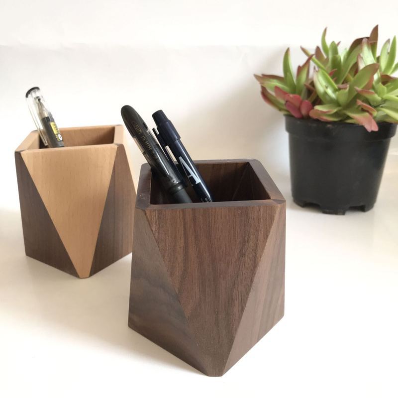 Wooden Desk Pen Holder - NookTheOffice