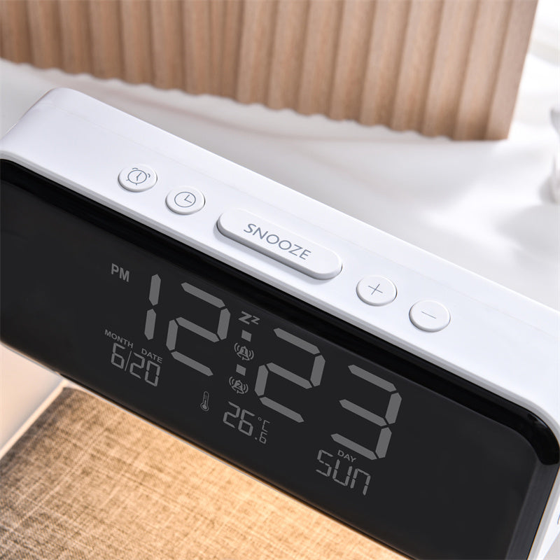 Lamp Wireless Charging LCD Alarm Clock - NookTheOffice
