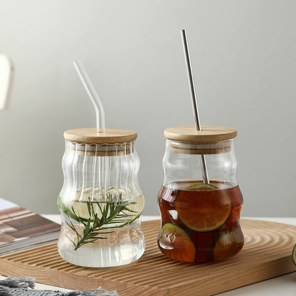 Glass with Lid and Straw - NookTheOffice