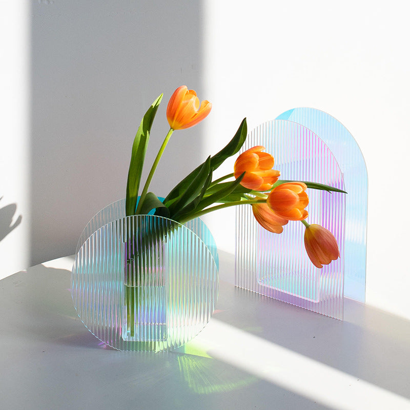 Nordic Minimalist Acrylic Vase - NookTheOffice