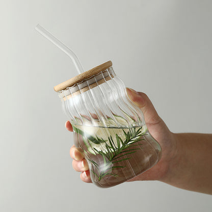 Glass with Lid and Straw - NookTheOffice