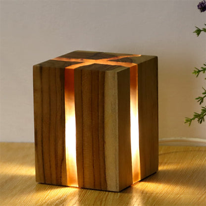 Cracked Wood Lamp - NookTheOffice