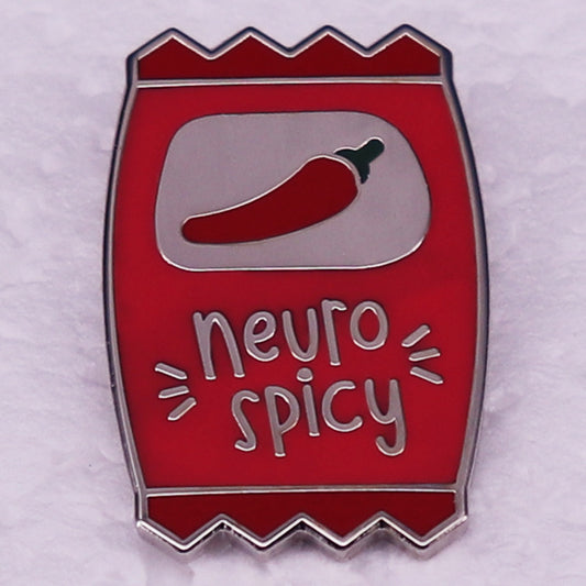 Neuro Spicy Enamel Brooch Pin